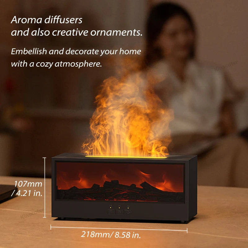 Mini Fireplace Humidifier Aroma Diffuser