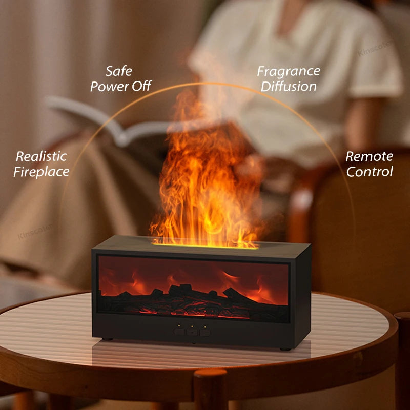 Mini Fireplace Humidifier Aroma Diffuser