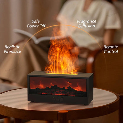 Mini Fireplace Humidifier Aroma Diffuser