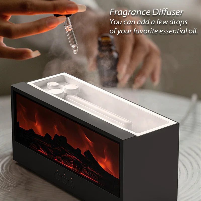 Mini Fireplace Humidifier Aroma Diffuser