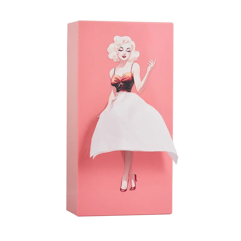 Cartoon Girl Tissue Box Cover